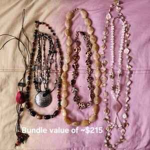 Vintage Fancy Long Necklaces Bundle (see description)